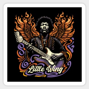 Little wing Jimi Hendrix tshirt, merch, Sticker